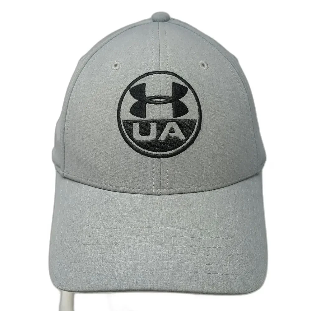 Under Armour Baseball Cap Gray XL Stretch Fit Circular Logo Patch Athletic Hat